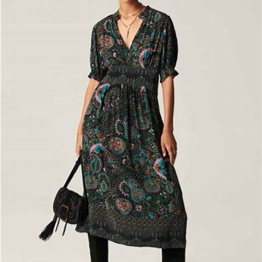 NWT BA&SH Witchy Woman Black Moon Goth Meets Chic Zael Dress - Size M